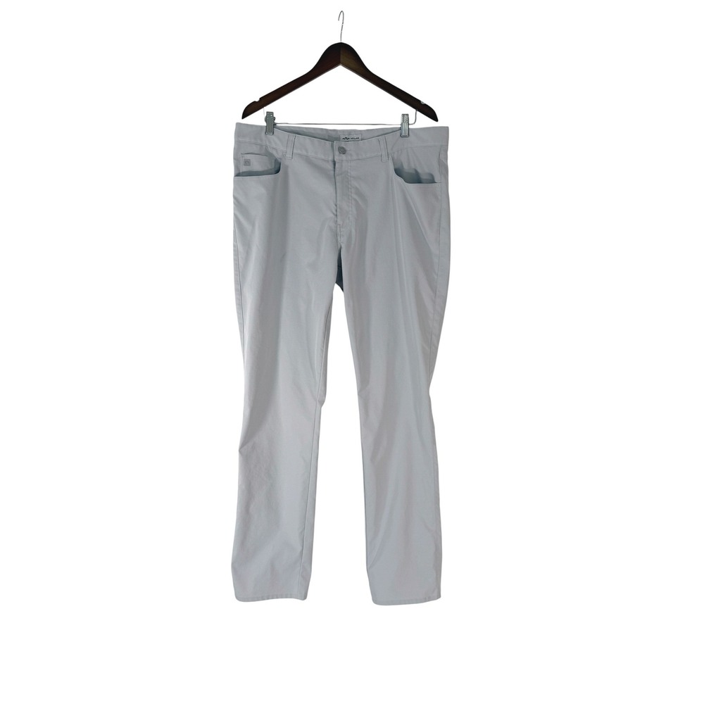 Peter Millar EB68 Performance Five-Pocket Pants Mens 38x34 Gray Golf Trousers